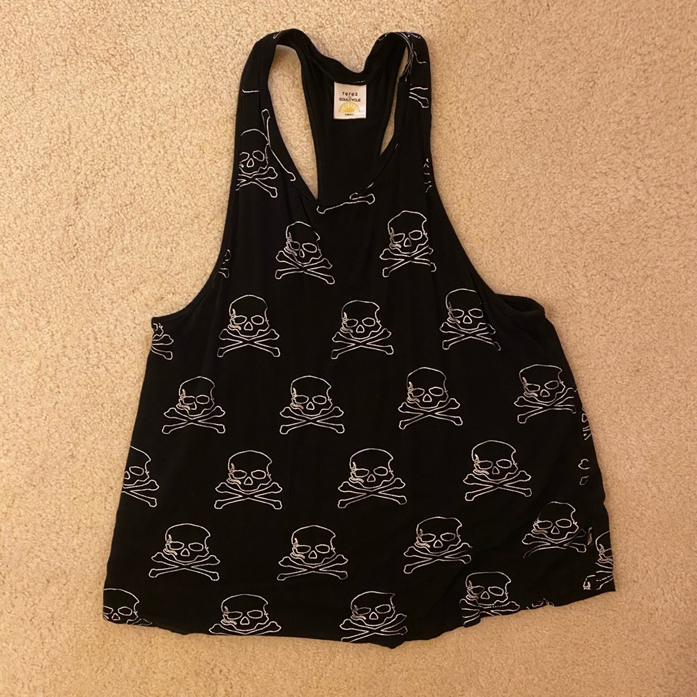 Terez for Soulcycle Skull Tank
